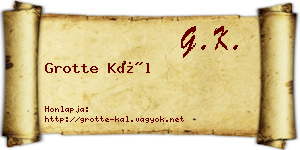 Grotte Kál névjegykártya